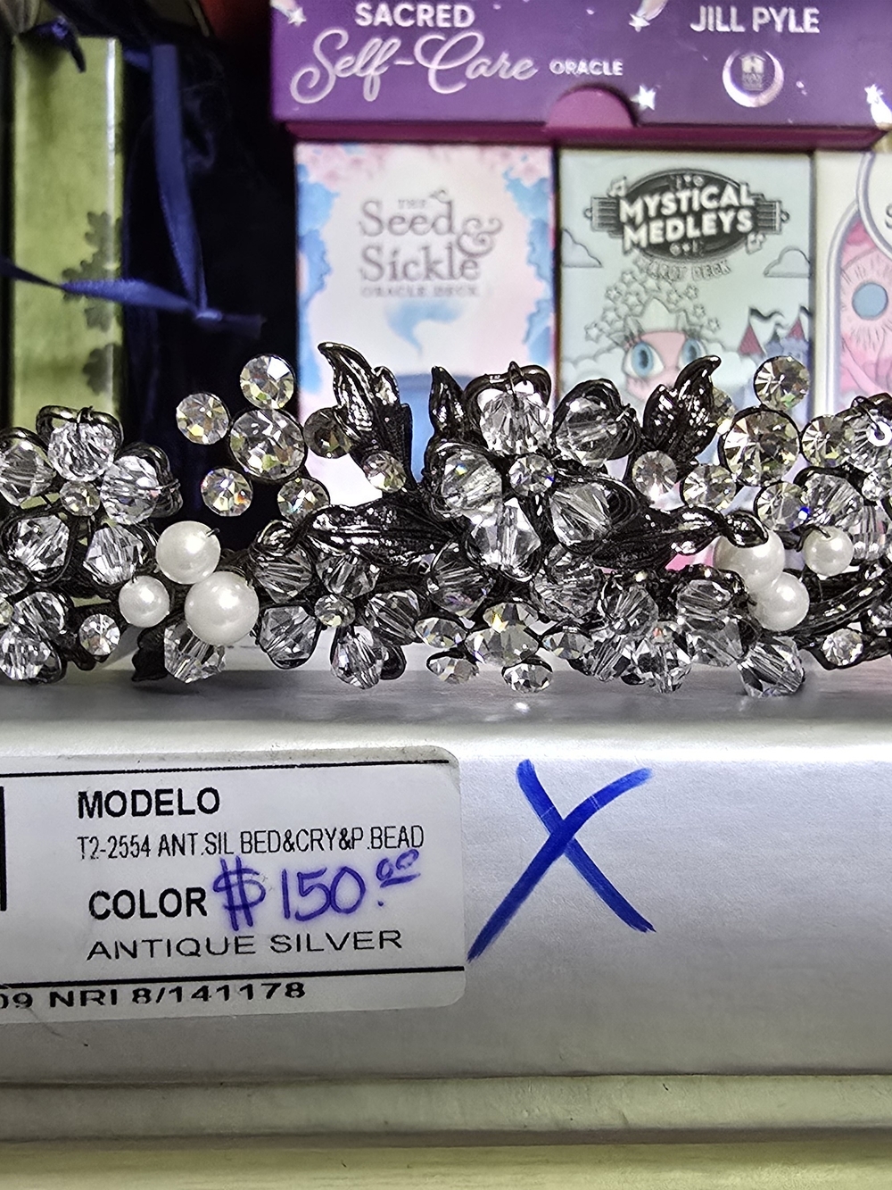 Silver Crystal & Pearl special occassion/bridal tiara